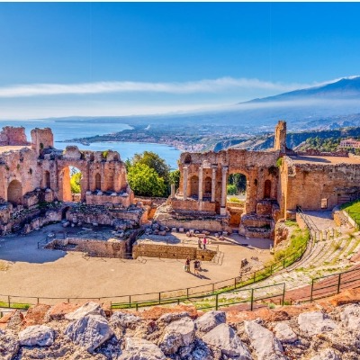 Visita a teatro griego de Taormina
