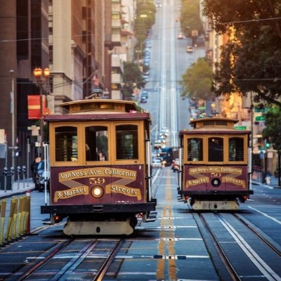 Paseo por las calles de San Francisco en tranvía funicular