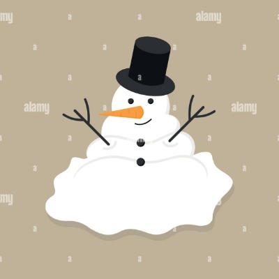 Muñeco de nieve derretido