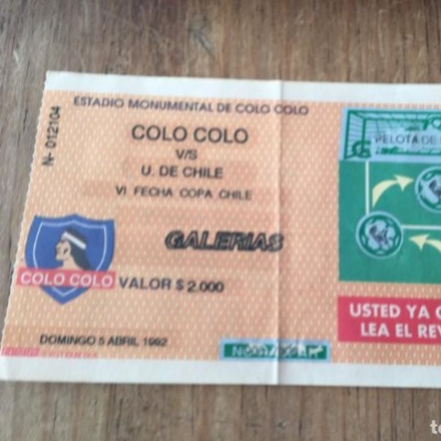 Para mi primer partido de futbol en Chile...